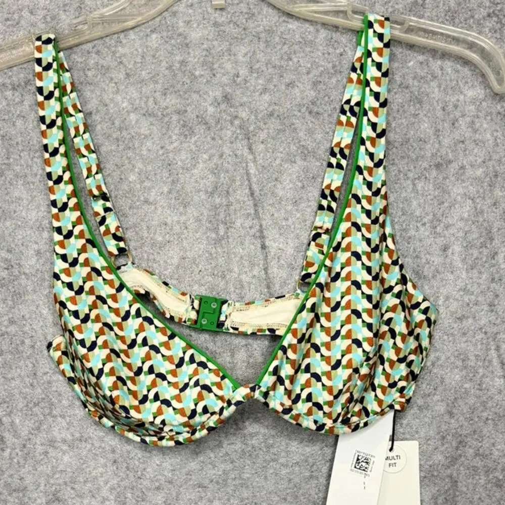 JETS Australia Acacia Multi Color Underwire Bikini Top NWT Size US 6